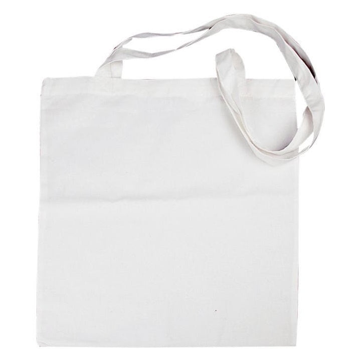 Borsa shopper in cotone bianco 38x42 cm per la spesa o il tempo libero
