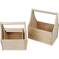 Bottiglie in legno per bottiglie 3 pezzi