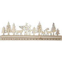 Calendario dell'Avvento in legno - conto alla rovescia 40 cm — immagine 1