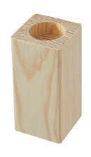 Candeliere di legno a forma quadrata