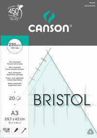 Canson Bristol blocco da disegno 250 g/m² 20FG A3 incollato