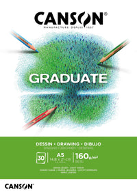 Canson Graduate blocco da disegno bianco 160 g/m² 30 fogli A5 incollato