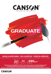 Canson Graduate blocco per olio e acrilico 290 g/m² 20 fogli A5 collato