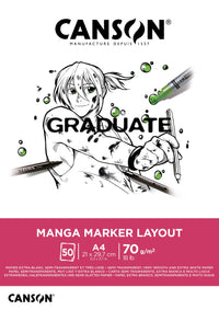 Canson Graduate Marker blocco per pennarelli 70 g/m² 50 fogli A4 incollato