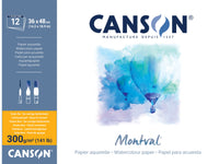 Canson Montval blocco per acquerello CP 300 g/m² - 12 fogli, 36 x 48 cm incollato