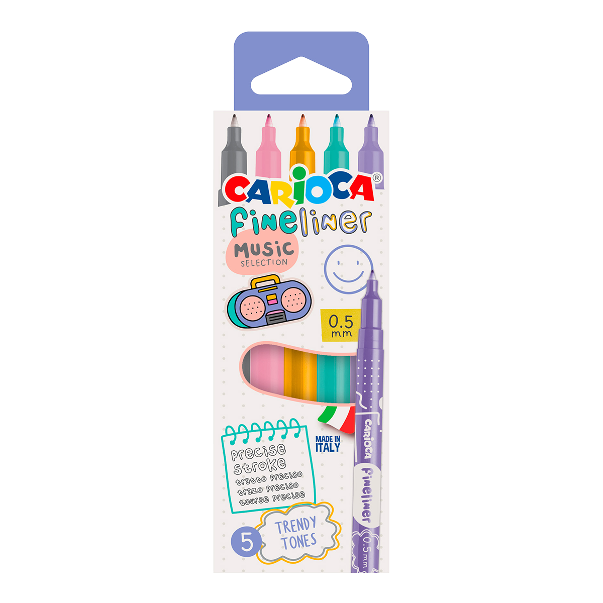 Carioca Fineliner 0,5 mm, colori assortiti
