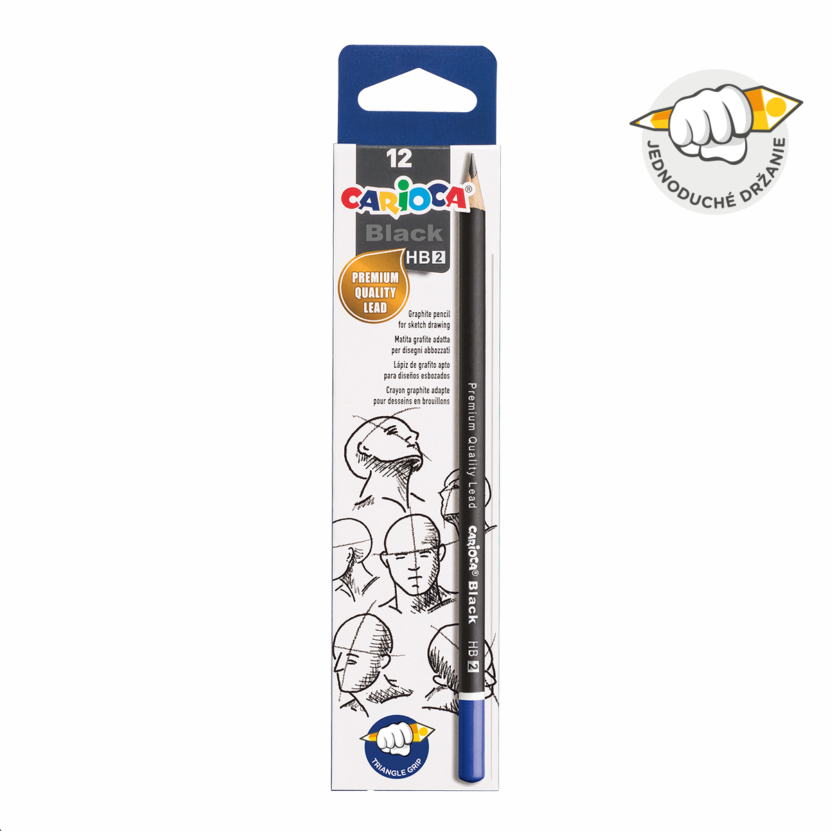 Carioca matita triangolare Black, 12 pz – 2/HB