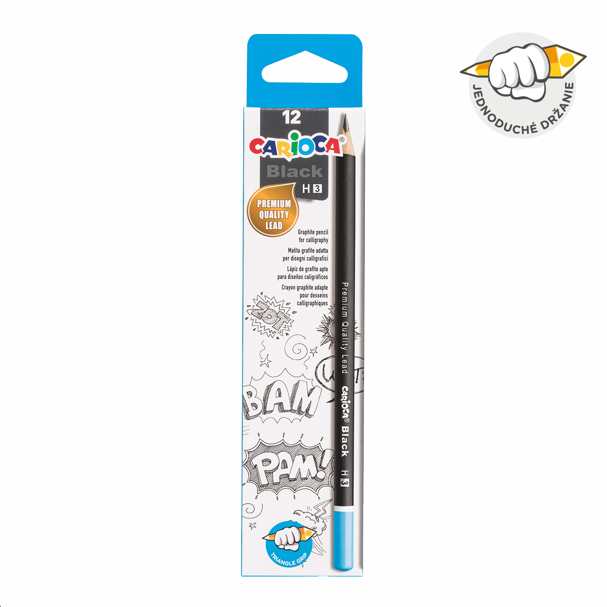 Carioca matita triangolare Black, 12 pz – 3/H