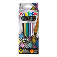 Carioca matite colorate metallizzate triangolari Metallic, 6 pz