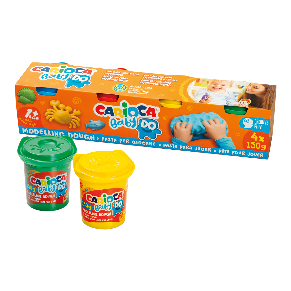 Carioca pasta modellabile Baby Do 1+, 150 g, colori assortiti