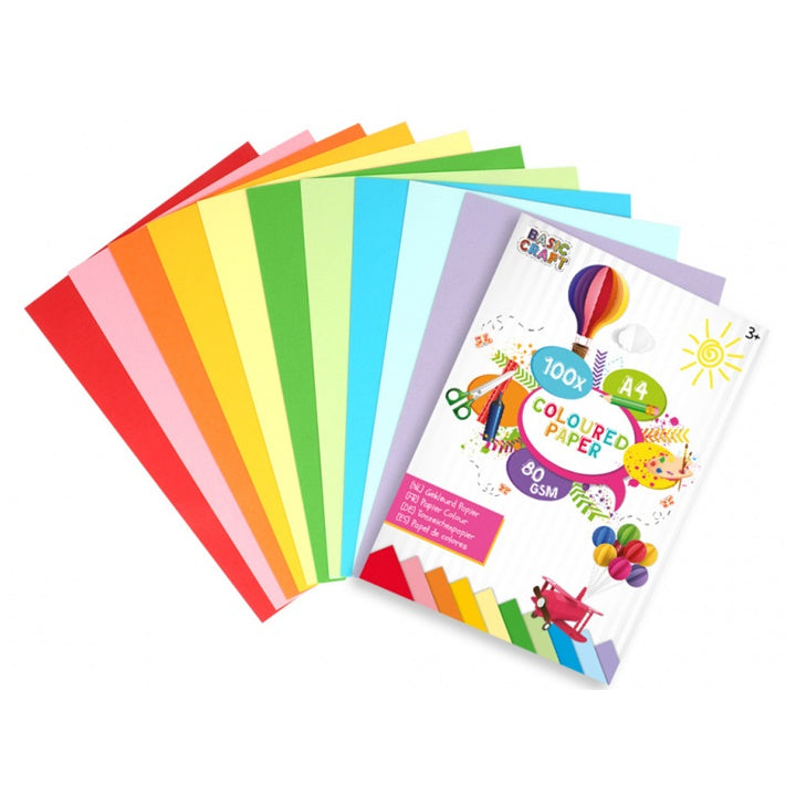 Carta colorata A4 - set da 100 pezzi