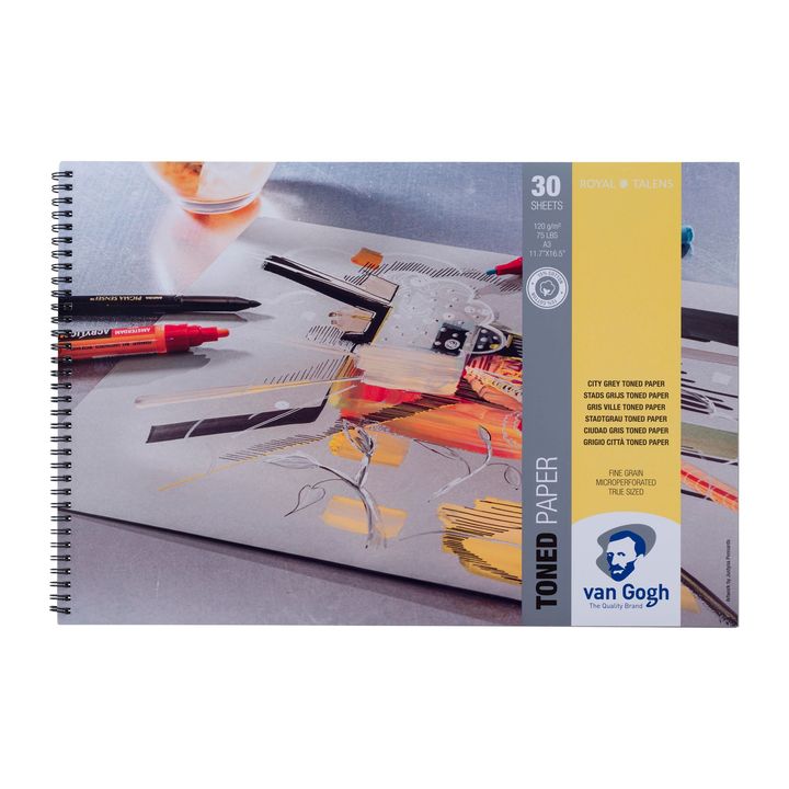 Carta colorata Van Gogh City Grey - scegli | formati diversi