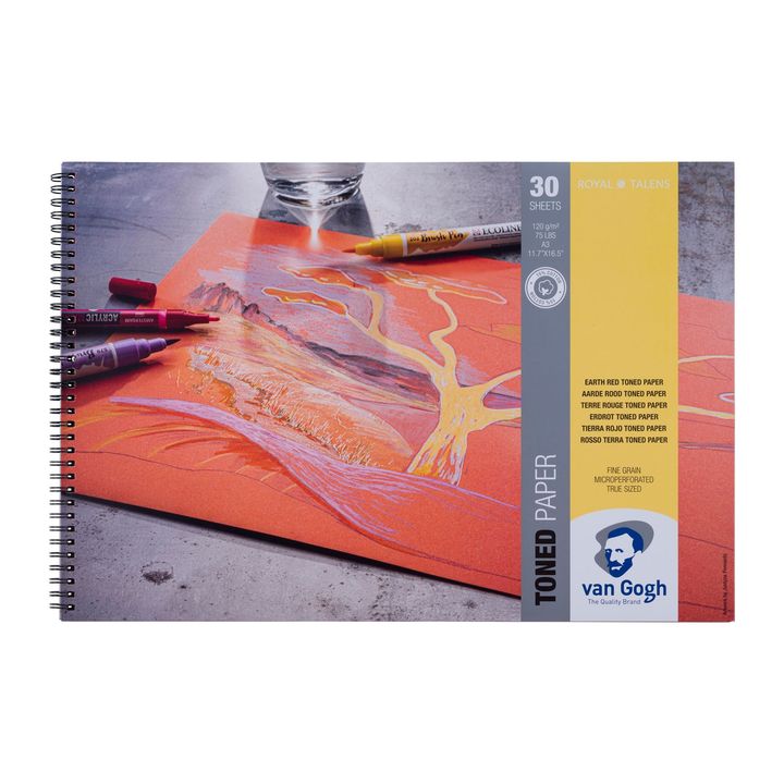 Carta colorata Van Gogh Earth Red - scegli | formati diversi