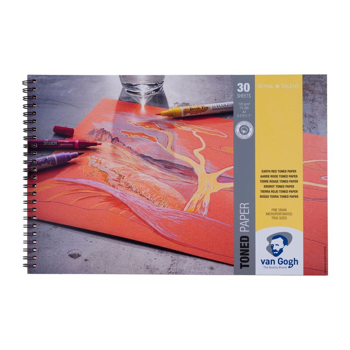 Carta colorata Van Gogh Earth Red - scegli | formati diversi