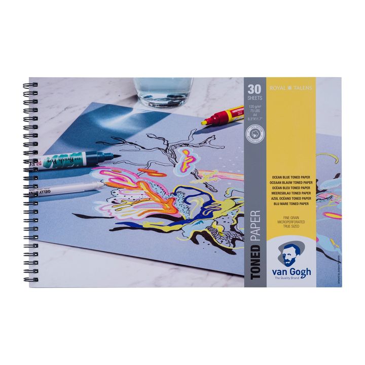 Carta colorata Van Gogh Ocean Blue - scegli | formati diversi