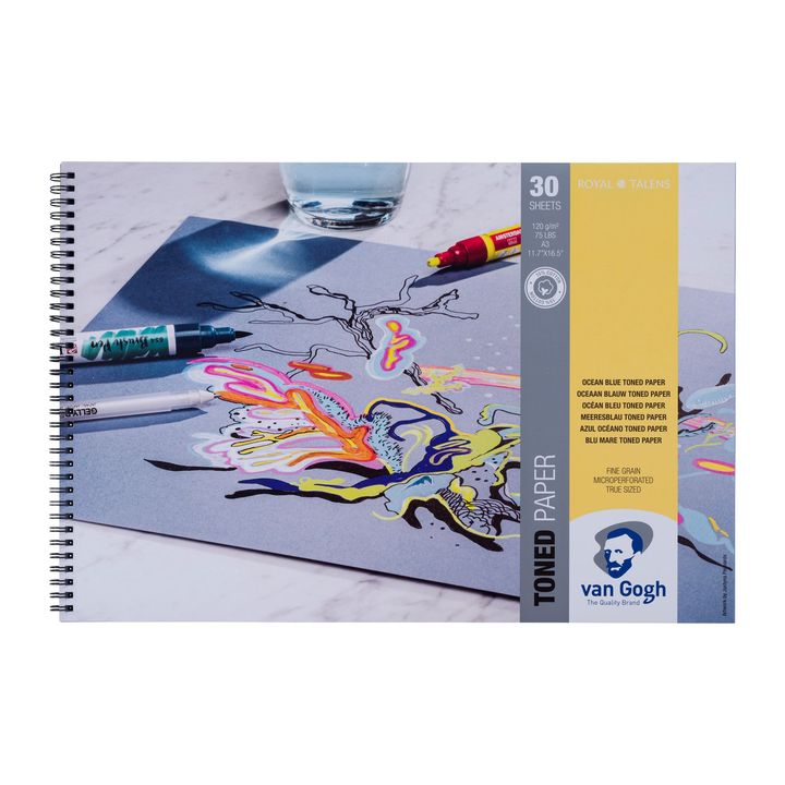 Carta colorata Van Gogh Ocean Blue - scegli | formati diversi