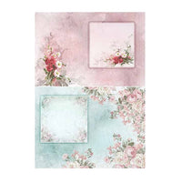 Carta di riso A4 ITD - Cornice in fiore