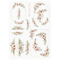 Carta di riso A4 ITD - Cornici floreali 3