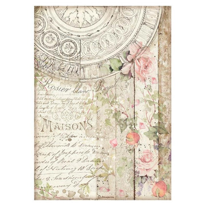 Carta di riso A4 - Rose