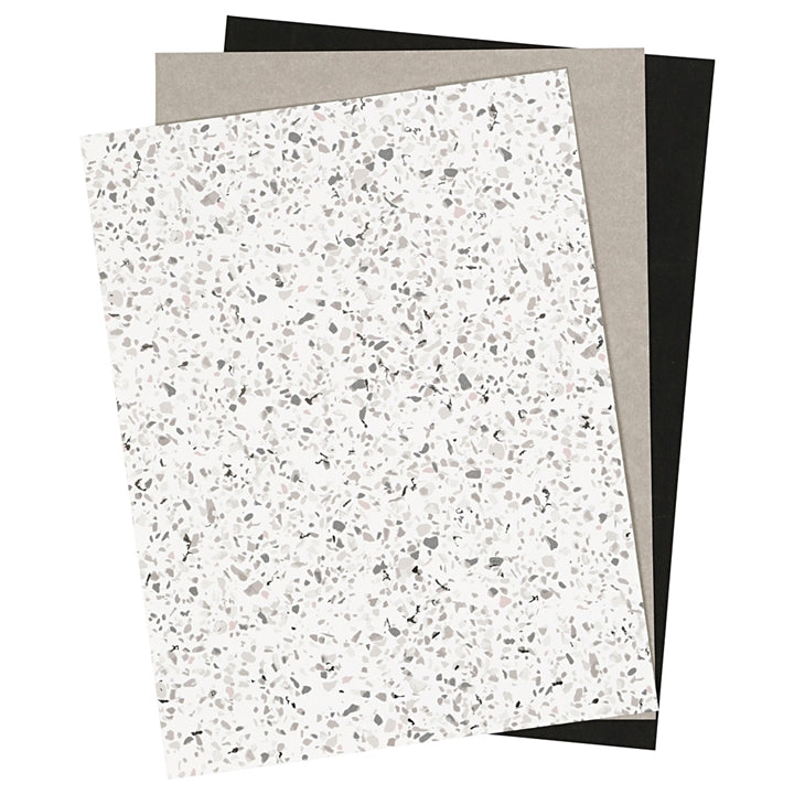 Carta in finta pelle monocromatica - 3 fogli, 1 confezione