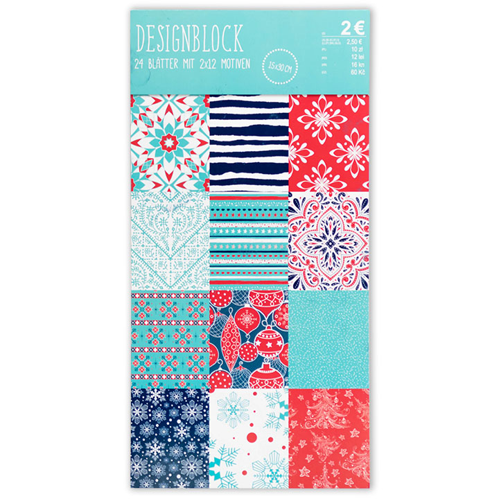 Carta per scrapbooking 15 x 30 cm