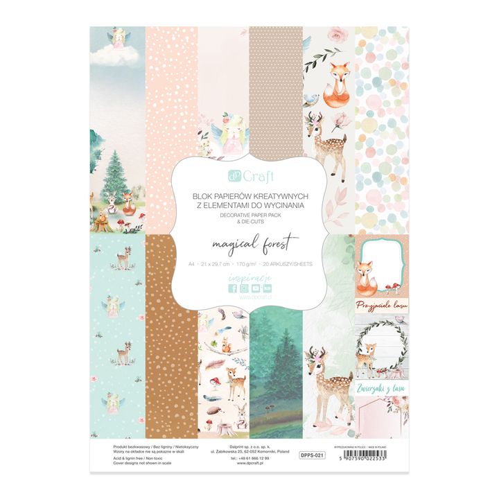 Carta per scrapbooking A4 Magical Forest — immagine 1