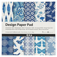 Carta per scrapbooking blu 15,2 x 15,2 cm - 50 fogli