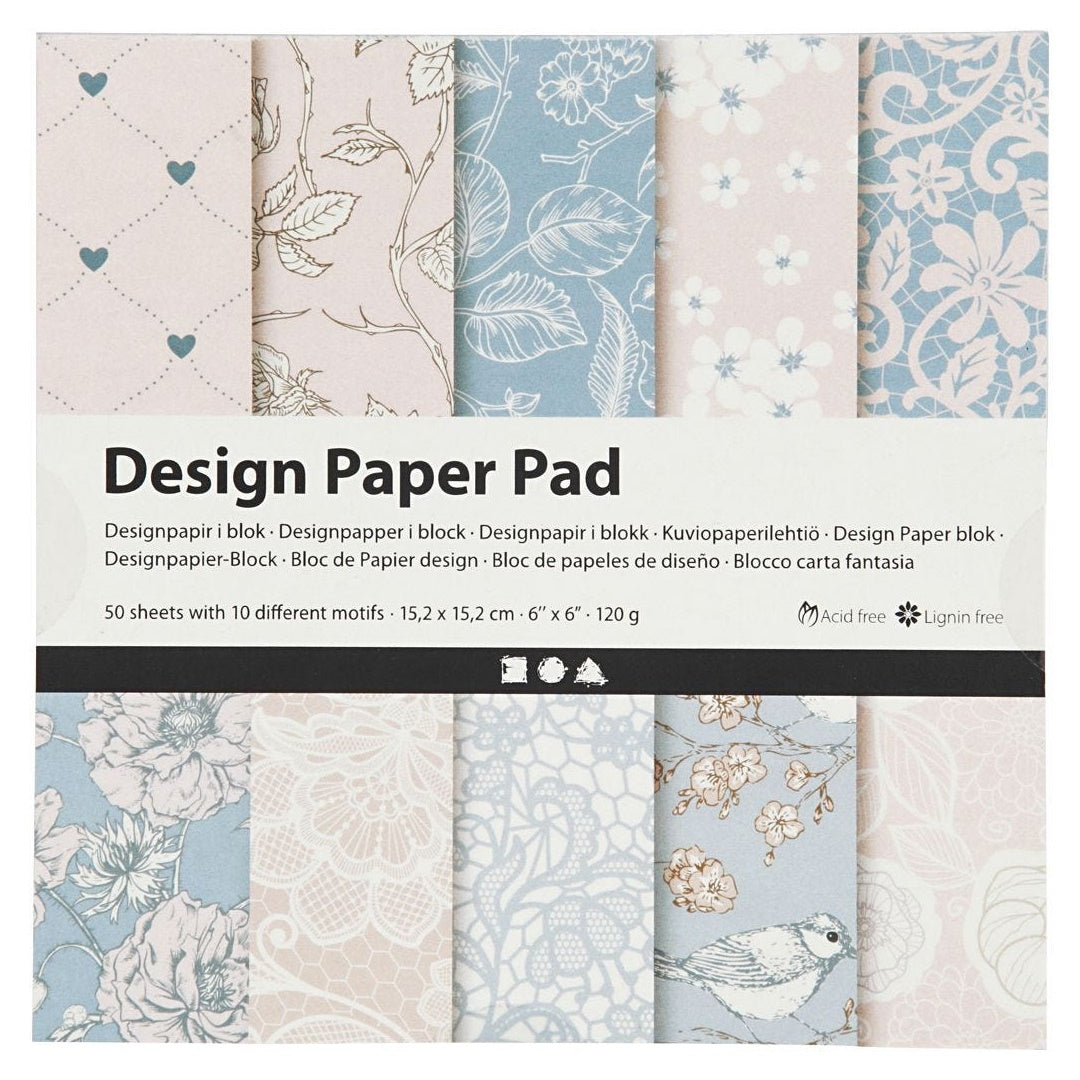 Carta per scrapbooking Rose 15,2 x 15,2 cm - 50 fogli