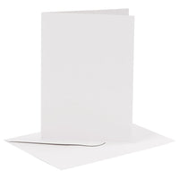 Cartolina con busta 6 pezzi - 10,5 x 15 | scegli una tonalità - bianco