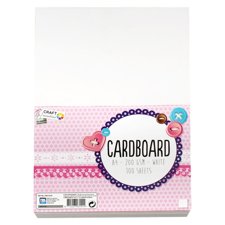 Cartone creativo Craft Sensations A4 White - 100 fogli