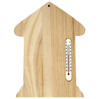 Casa in legno con termometro