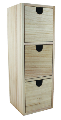 Cassettiera in legno con cassetti a cubo Pentart – 11 x 11 x 32,5 cm