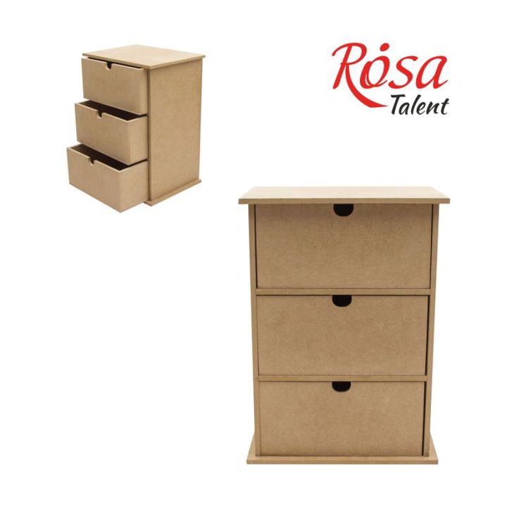 Cassettone in MDF ROSA Talent con 3 cassetti