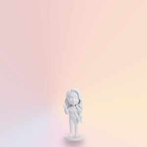 Figurina 3D bianca 10 cm