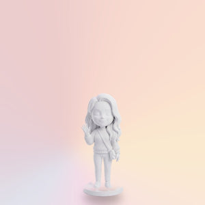 Figurina 3D bianca 14 cm