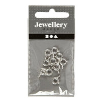 Chiusura ad anello a molla in argento per gioielli 6 mm - Confezione da 10