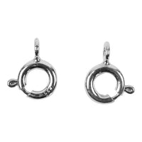 Chiusura ad anello a molla in argento per gioielli 6 mm - Confezione da 10