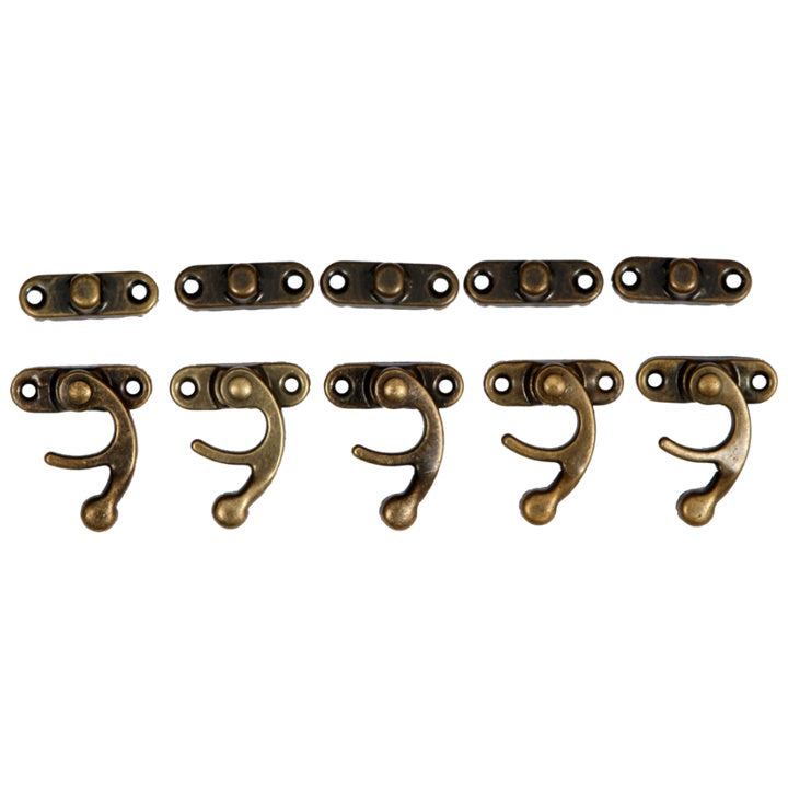 Chiusura in metallo bronzo 2,8 x 3,3 cm - 5 pz.
