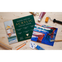 Clairefontaine blocco per acrilico 360 g/m² – 10 fogli, 20 x 40 cm incollato