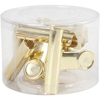 Clip in metallo grandi 75 mm - 6 pezzi – oro