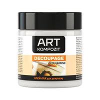Colla e vernice composita per decoupage opaco | volumi diversi