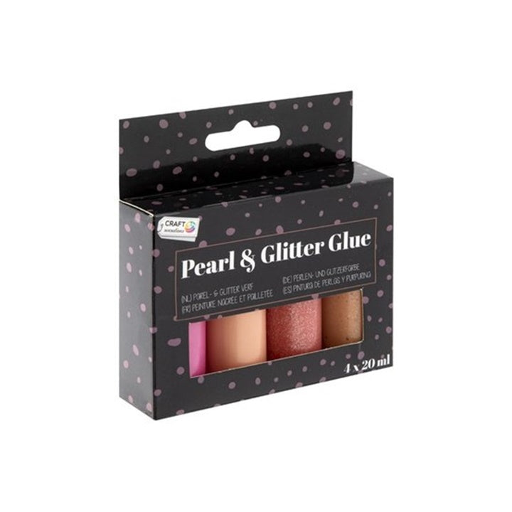 Colla perlata e glitterata 4 x 20 ml