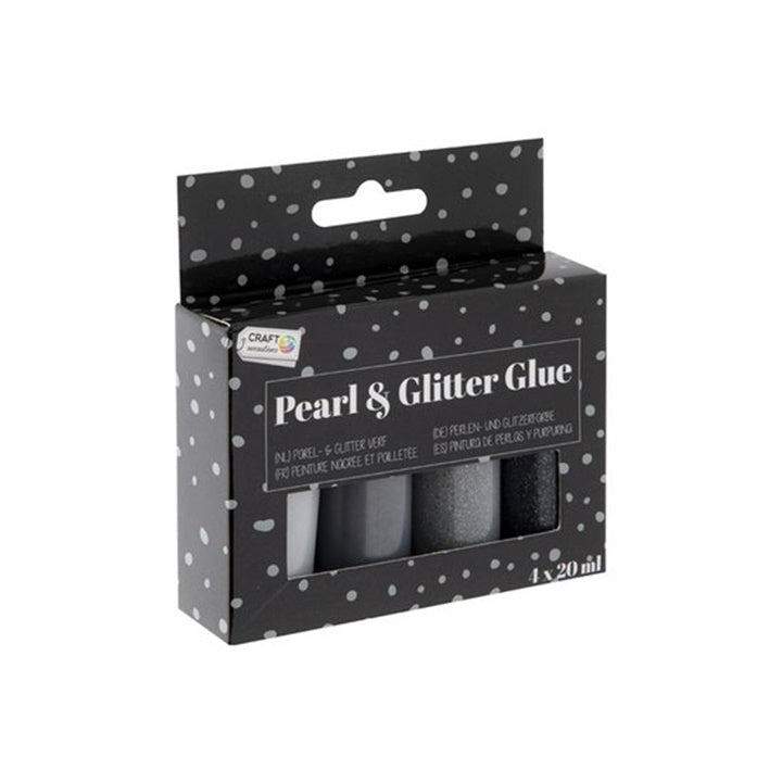 Colla perlata e glitterata 4 x 20 ml