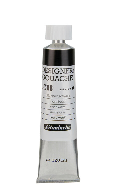 Colore a tempera Schmincke Designers Gouache 120 ml – 788 Nero d'avorio