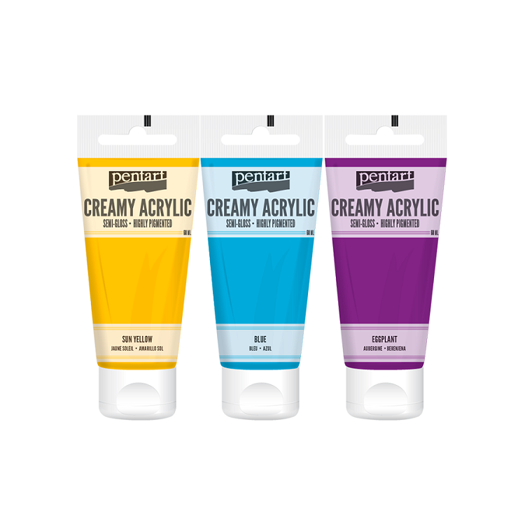 Colore acrilico cremoso semilucido Pentart 60 ml – Sun Yellow