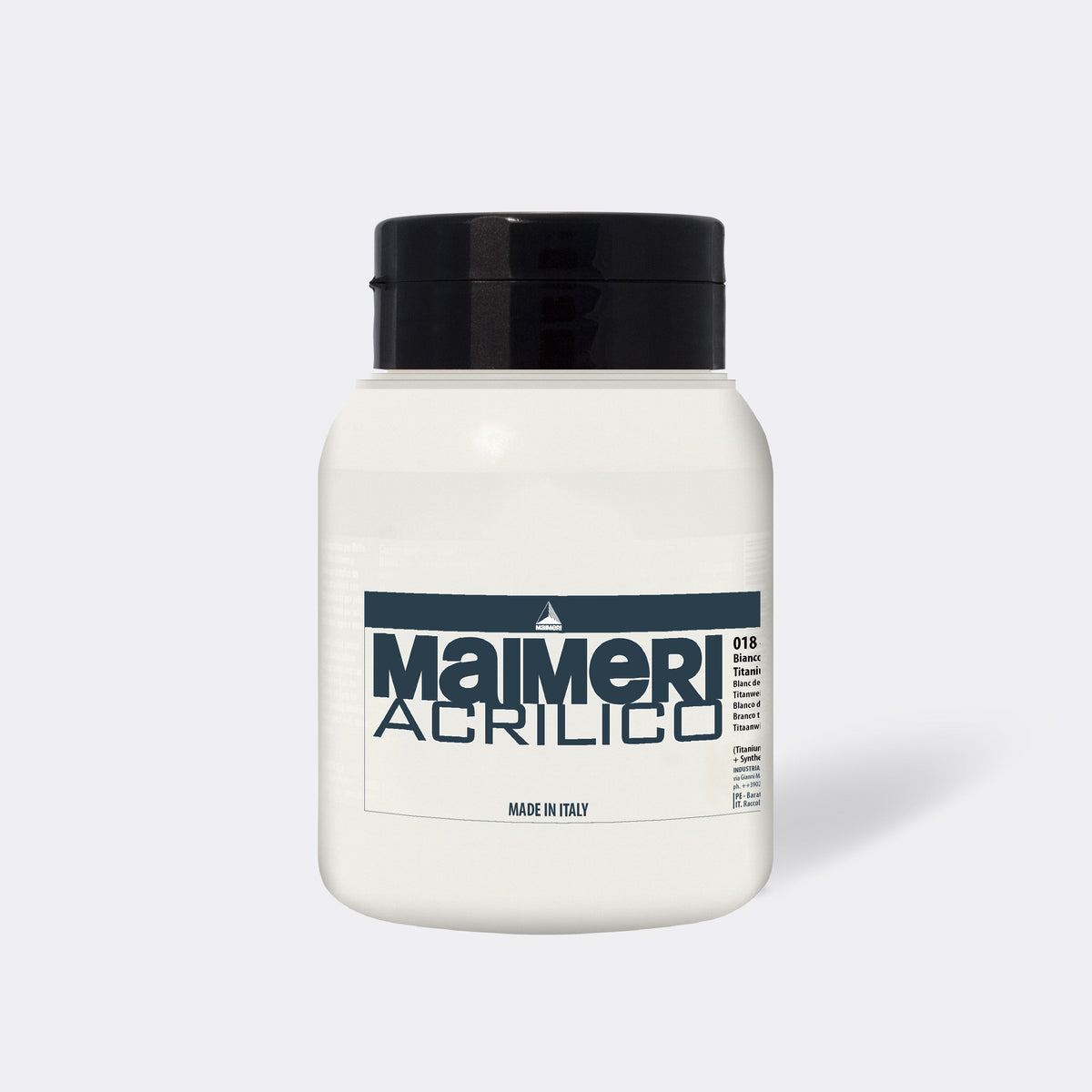 Colore acrilico fine MAIMERI Acrilico 1000 ml – Bianco Titanio