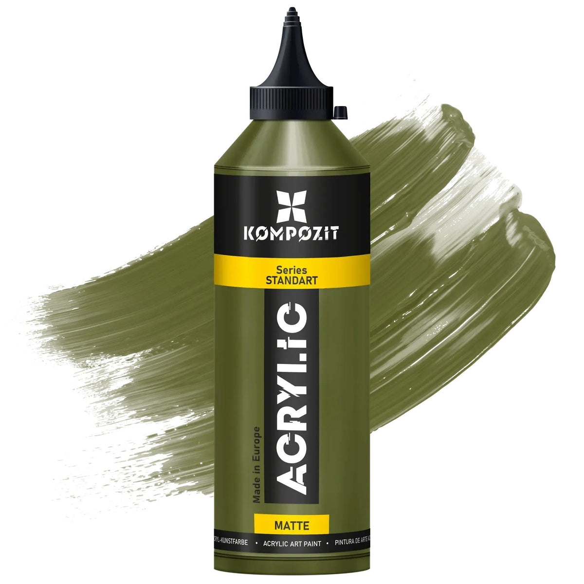 Colore acrilico Kompozit STANDART 500 ml – 75 Oliva