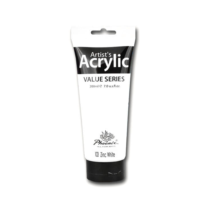 Colore acrilico PHOENIX 200 ml – 103 Zinc White