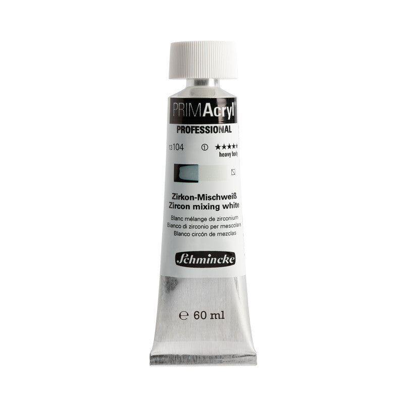 Colore acrilico Schmincke PRIMAcryl Professional 60 ml – 104 Bianco di zirconio da miscelazione