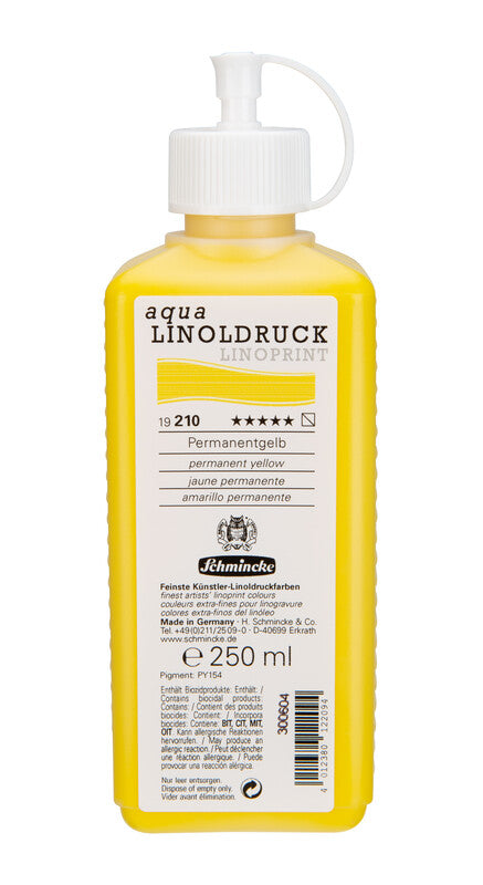 Colore per linoleografia Schmincke aqua-LINOPRINT 250 ml – 210 Giallo permanente